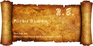 Mirku Bianka névjegykártya